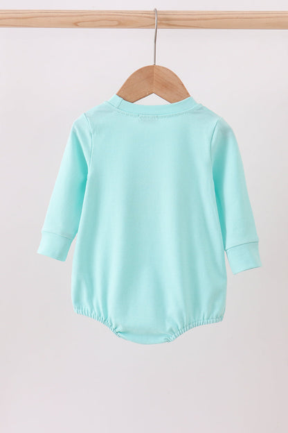 Blue gingerbread applique bubble