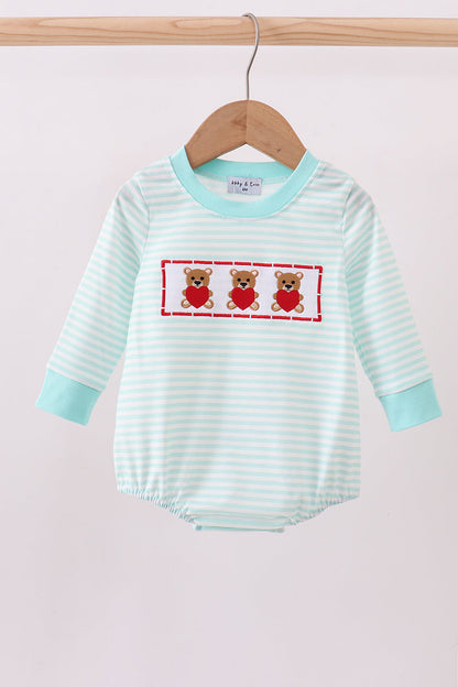 Blue bear embroidery bubble