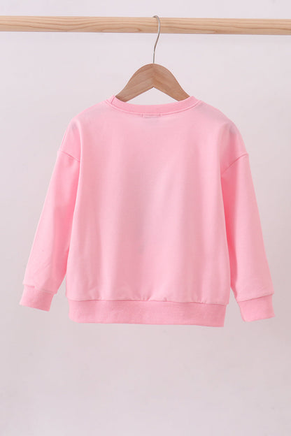 Pink clover glitter mom&me top