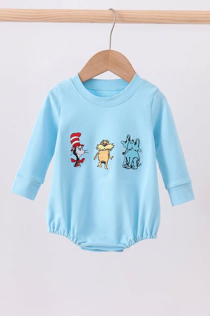 Blue character embroidery bubble