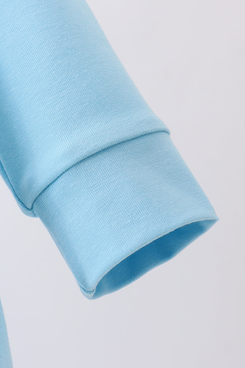 Blue character embroidery bubble