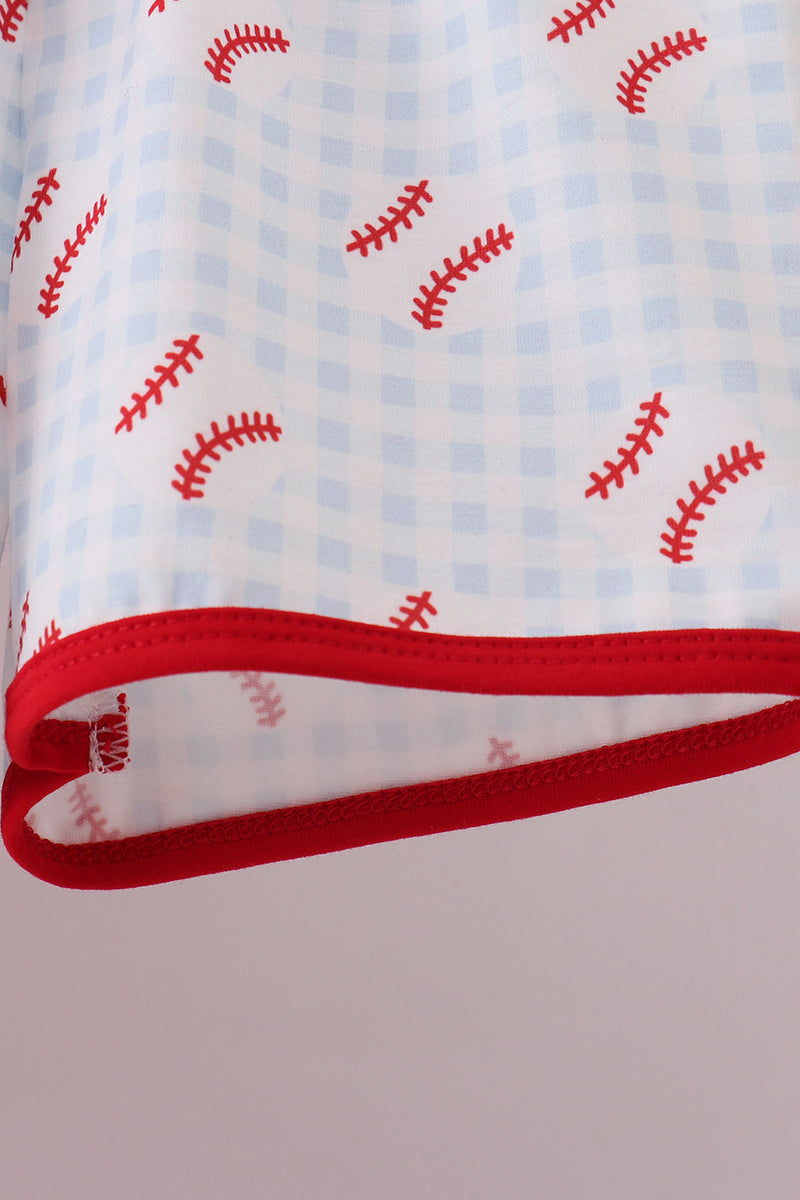 Baseball applique shorts set