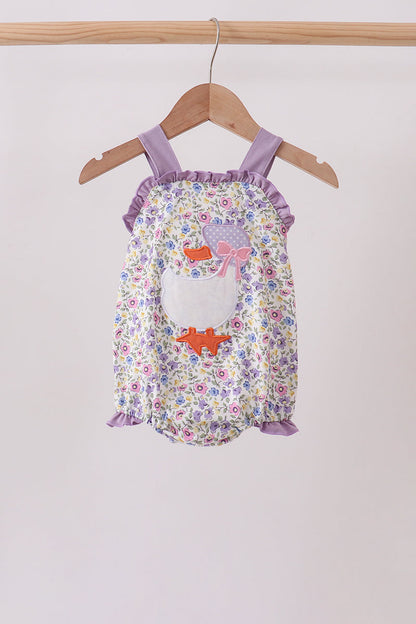 Goose Floral Appliqué Bubble