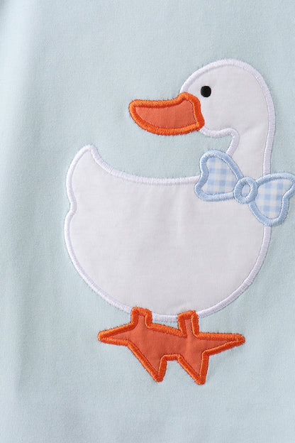 Goose Appliqué Shorts Set