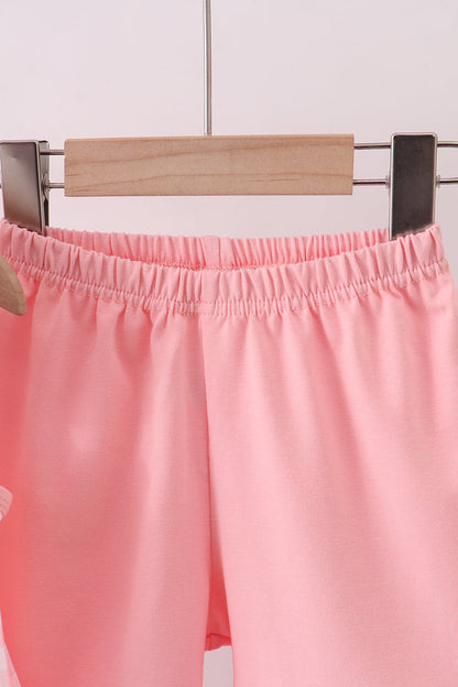 Pink character embroidery gingham bubble