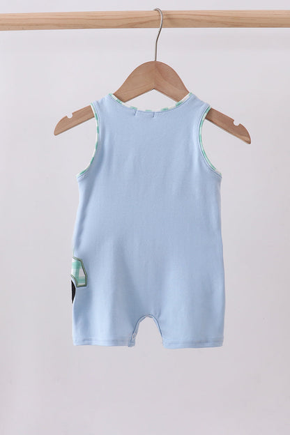 Blue engineering vehicle applique jonjon