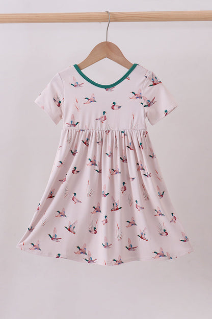Green duck bamboo dress