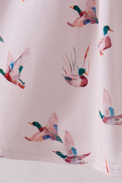 Green duck bamboo dress