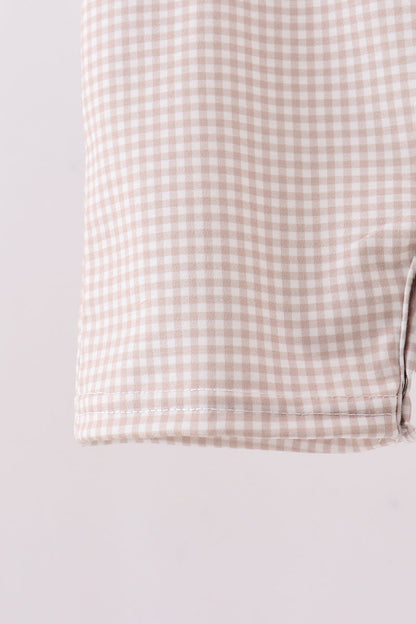 Sports ball embroidery gingham jonjon