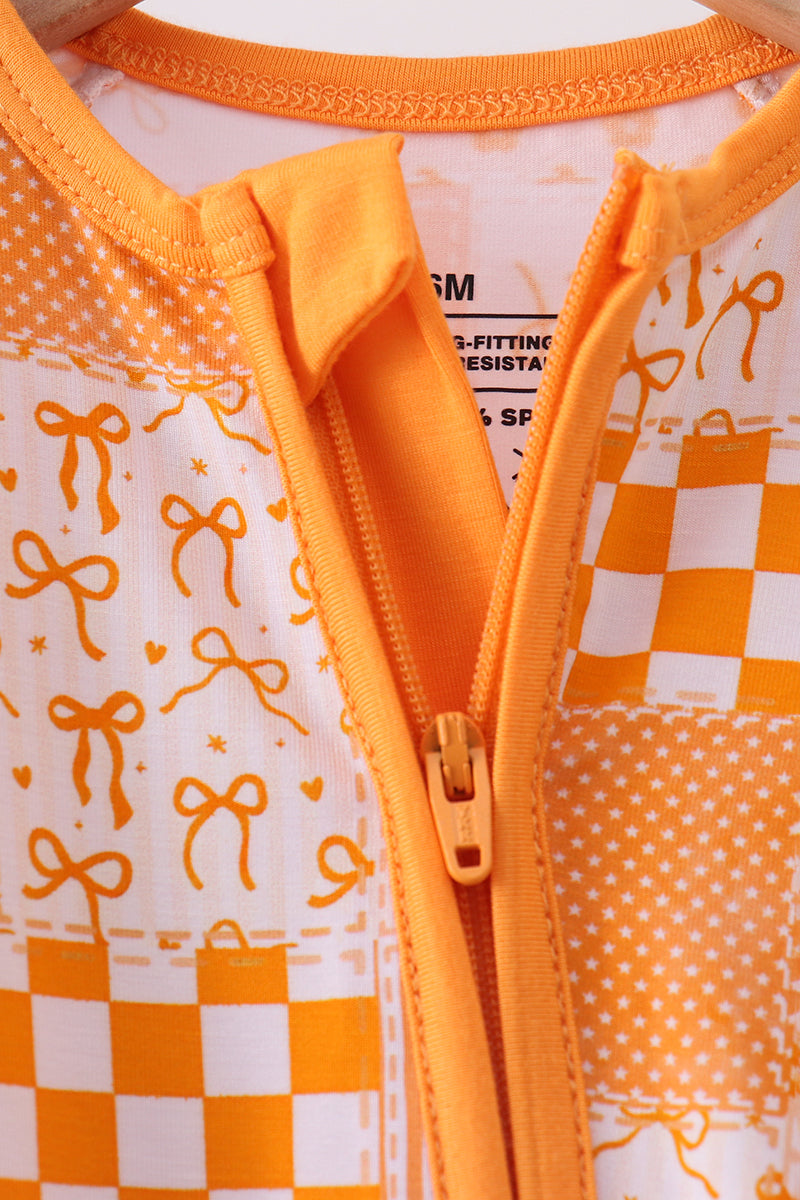 Tennessee floral checkered bamboo romper