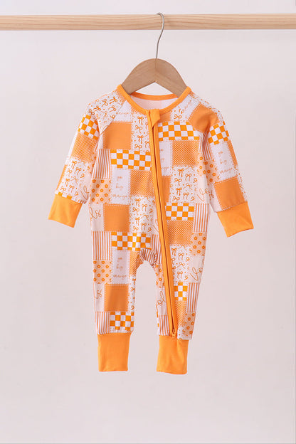 Tennessee floral checkered long sleeve bamboo romper
