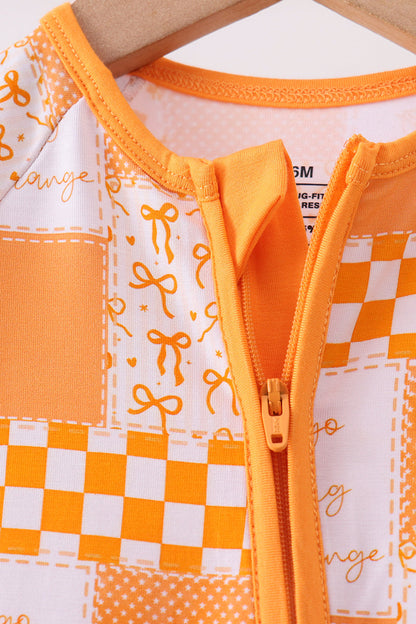 Tennessee floral checkered long sleeve bamboo romper