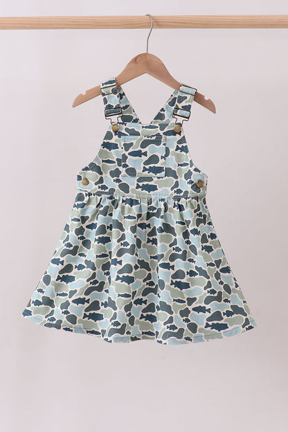 Camouflage denim dress