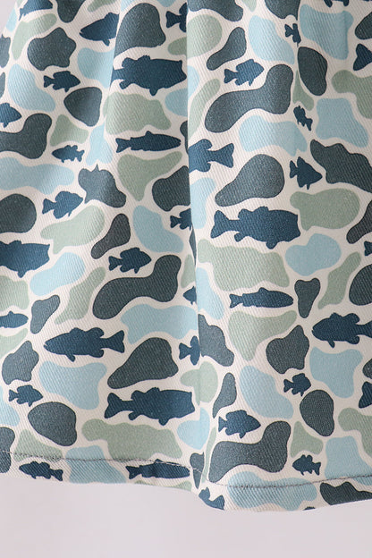 Camouflage denim dress