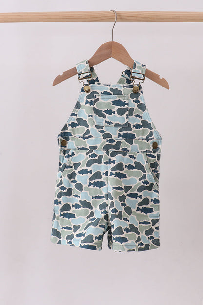 Camouflage denim overall