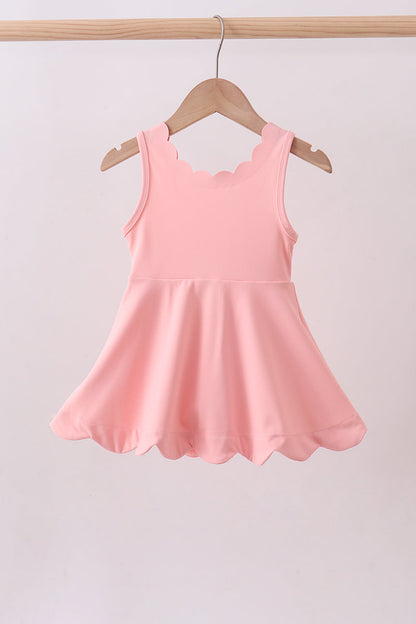 Pink scalloped active mom&me dress