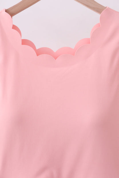 Pink scalloped active mom&me dress