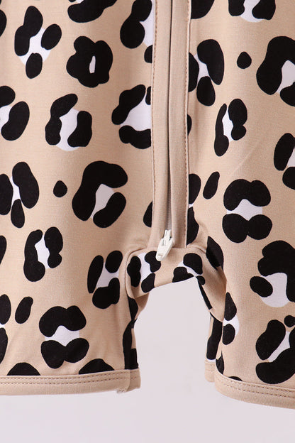 Leopard bamboo romper