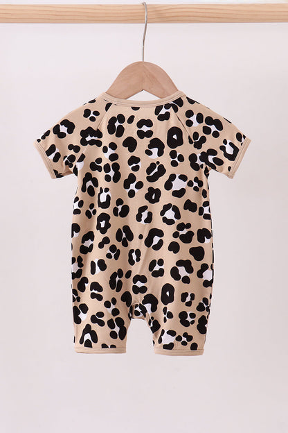 Leopard bamboo romper