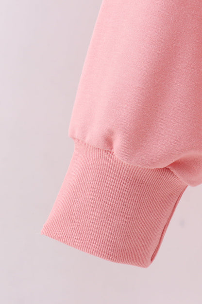 Peach Patriotic hand-sewn bow mom&me sweatshirt