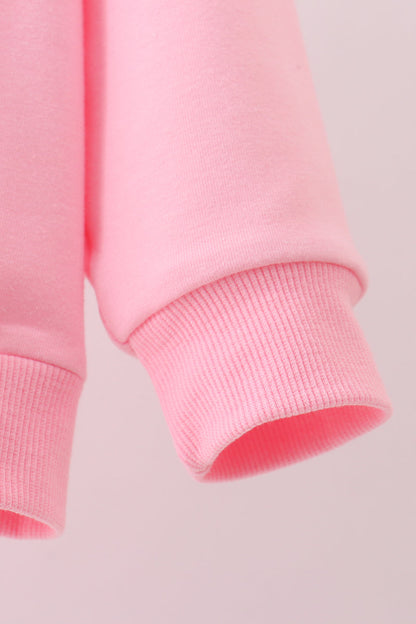Pink hand-sewn bow mom&me sweatshirt
