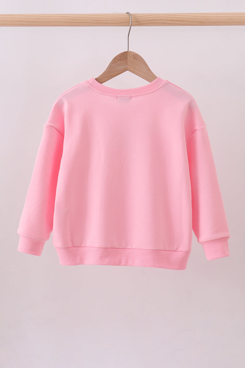 Pink Patriotic hand-sewn bow mom&me sweatshirt