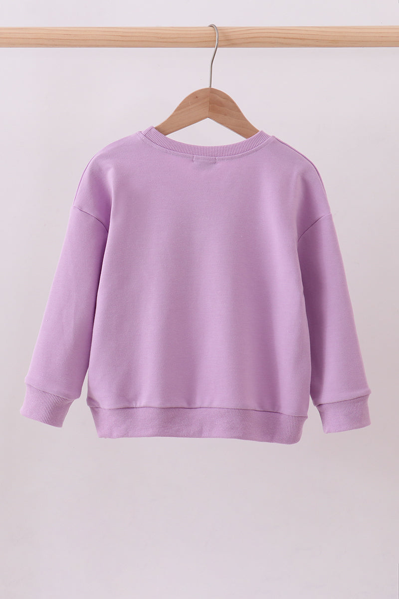 Purple Patriotic hand-sewn bow mom&me sweatshirt