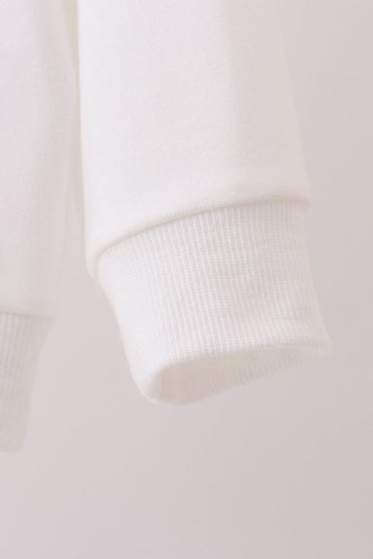 Cream Patriotic hand-sewn bow mom&me sweatshirt