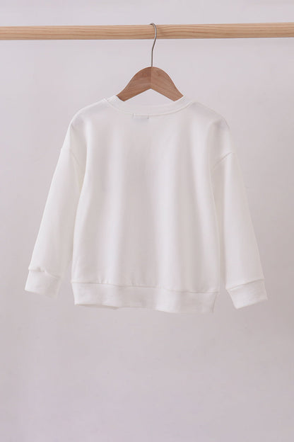 Cream Patriotic hand-sewn bow mom&me sweatshirt