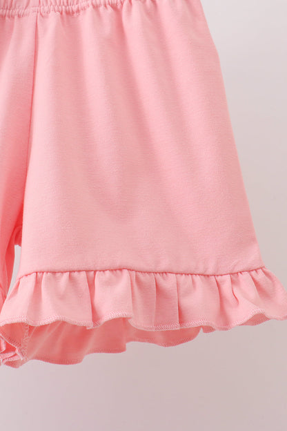 Pink Floral Smocked Set