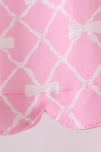 Pink Bow Bloomer Set