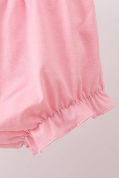 Pink Bow Floral Bloomer Set
