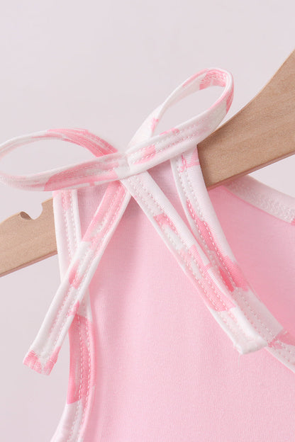 Pink Sailboat Embroidered Set