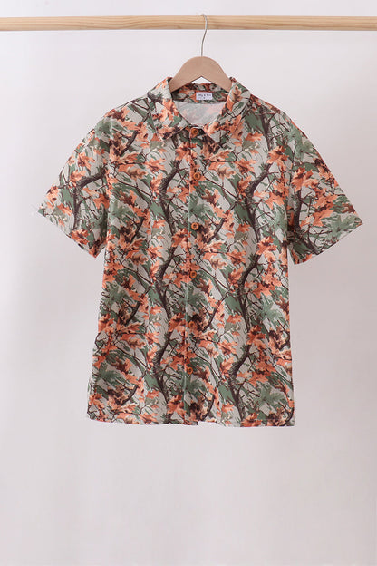 Camo Wildlife Embroidered Dad&me Button Down Shirt
