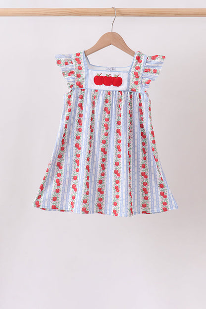 Red Apple Applique Dress