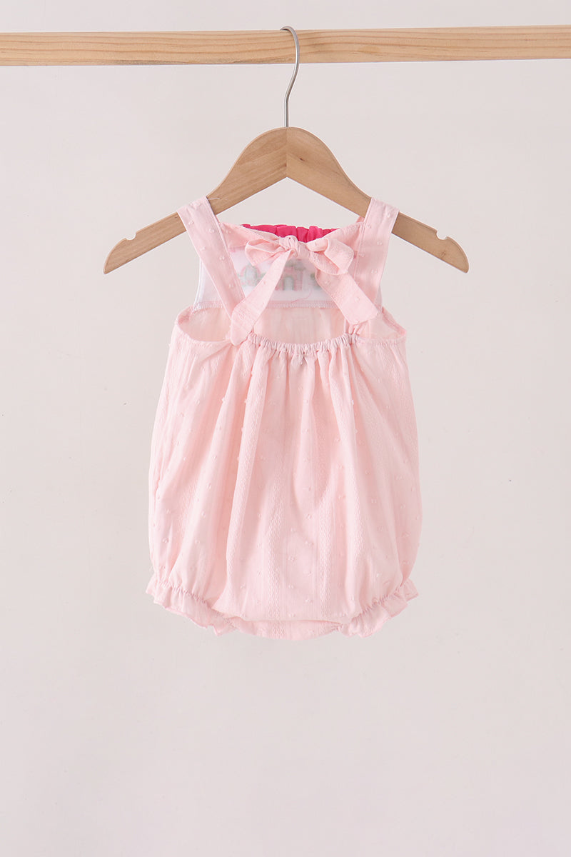 Pink Castle Embroidery Jacquard Bubble