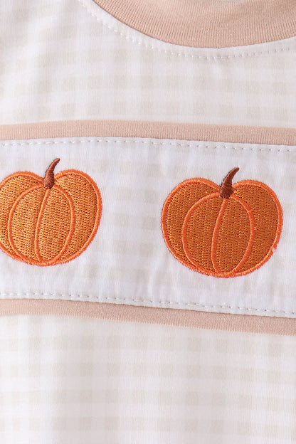 Khaki Pumpkin Embroidery Bubble