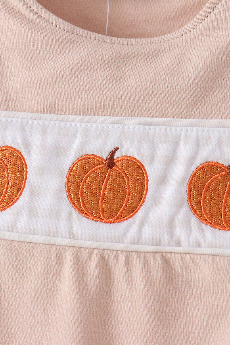 Khaki Pumpkin Embroidery Jon Jon