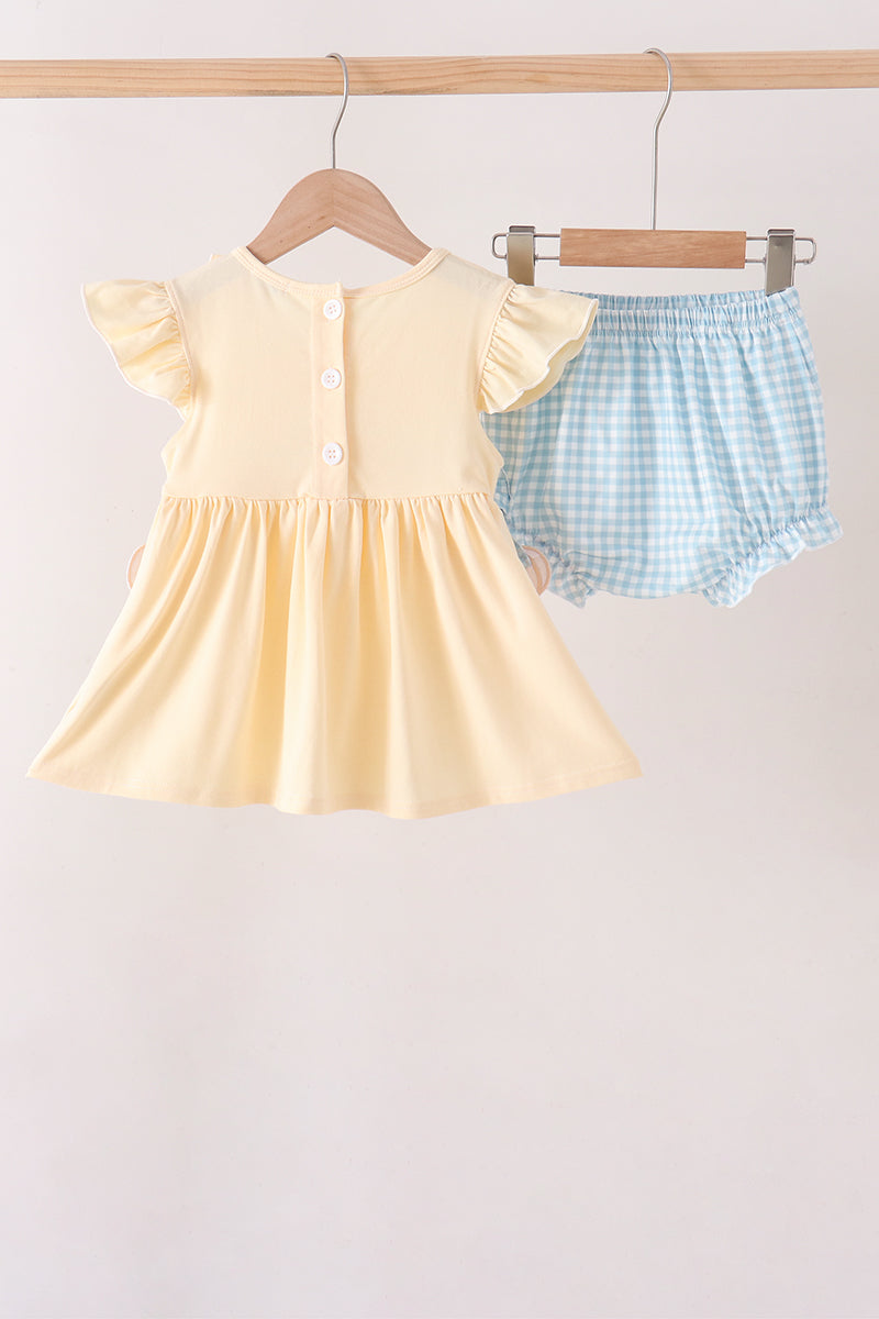 Hallo Fall Y'ALL Pumpkin Ruffle Bloomer Set