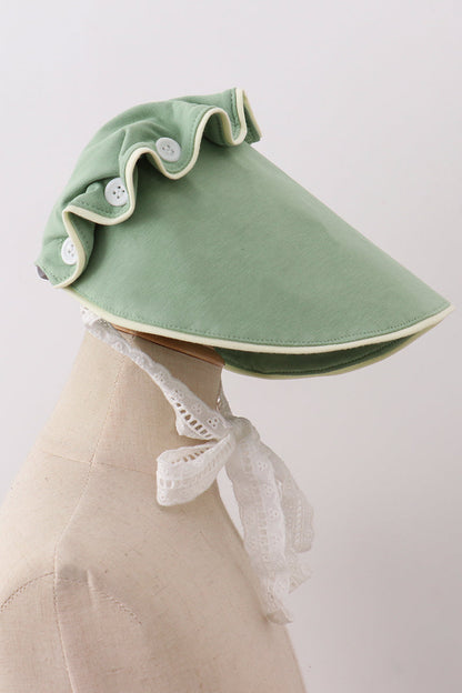 Sage lace bonnet