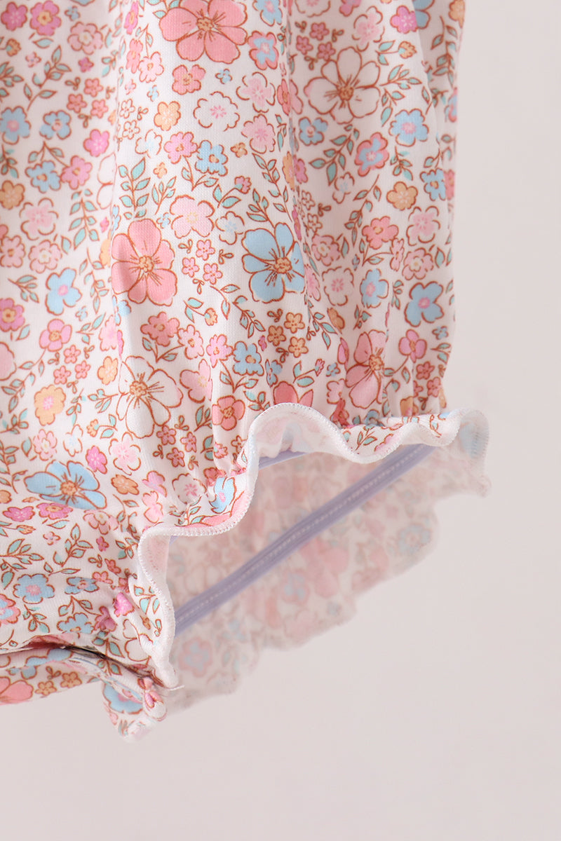 Pink Pumpkin Floral Embroidery Bubble