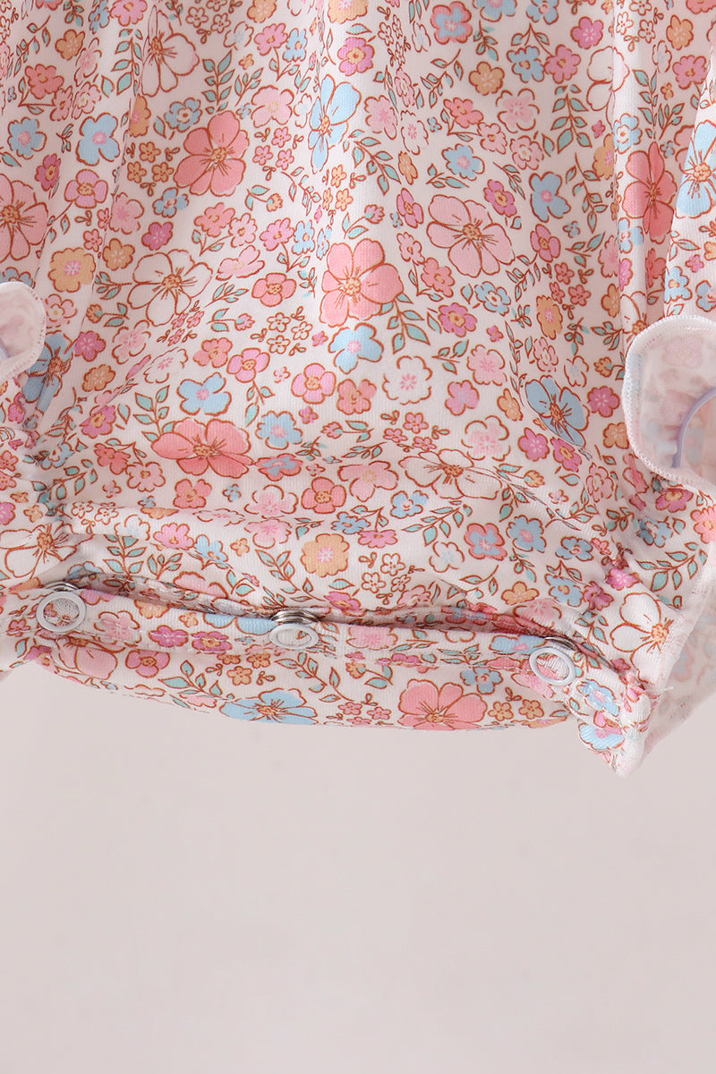 Pink Pumpkin Floral Embroidery Bubble