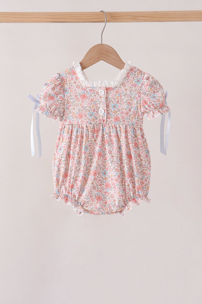Pink Pumpkin Floral Embroidery Bubble