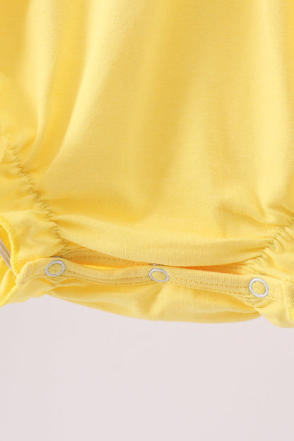 Royal blue&mustard character ruffle bubble