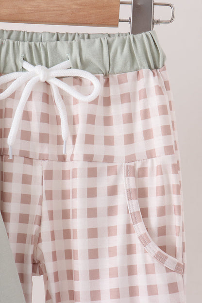 Sage hunting embroidery Pants set