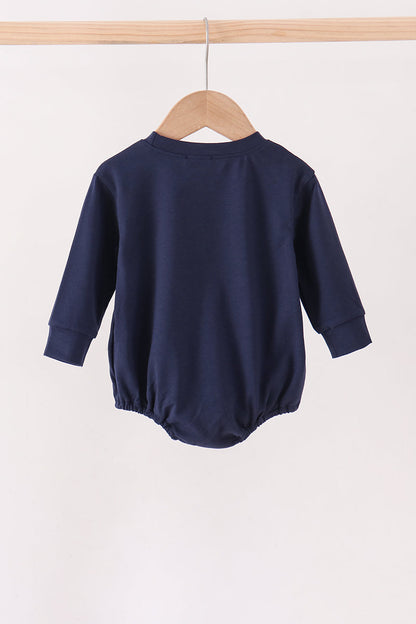 Navy football sequin bubble