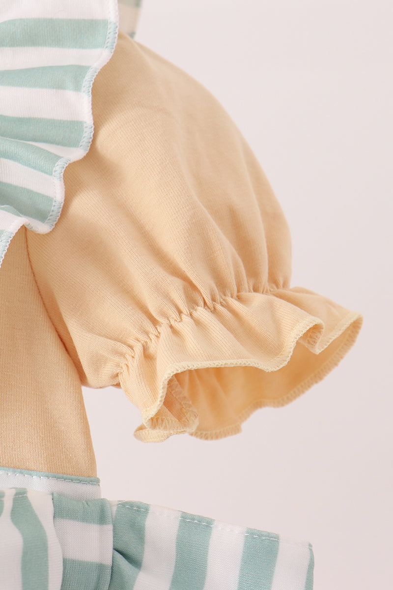 God is great god is good embroidery ruffle bubble