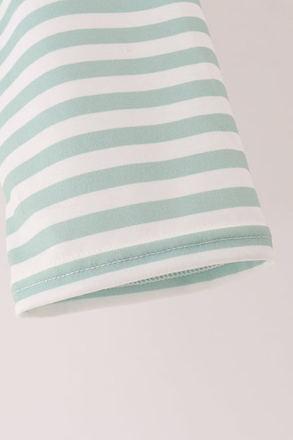 God is great god is good embroidery stripe pants set