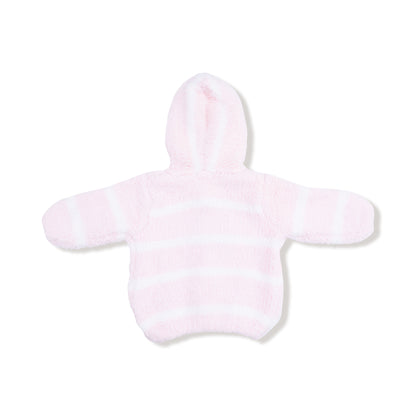 Chenille - Pretty Pink & Ivory Stripe Hooded Jacket