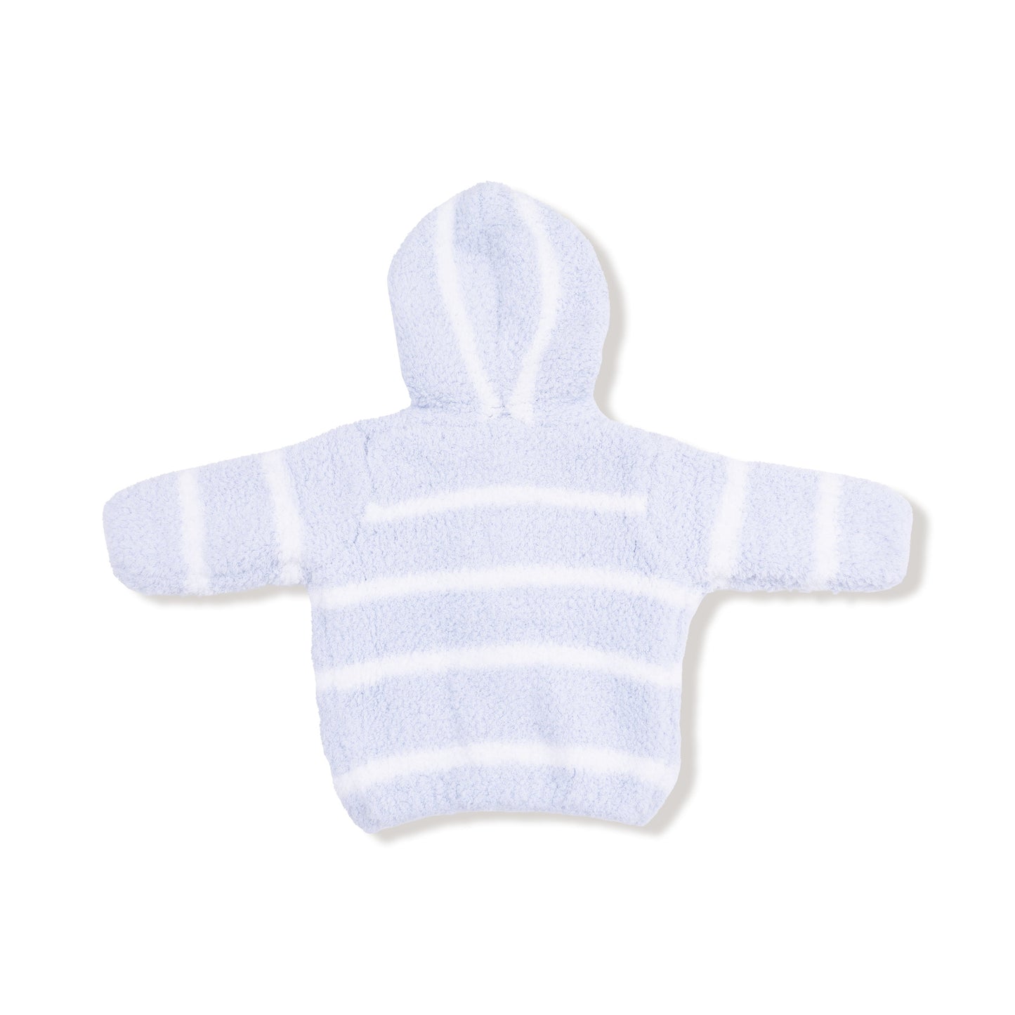 Chenille - Light Blue & Ivory Stripe Hooded Jacket